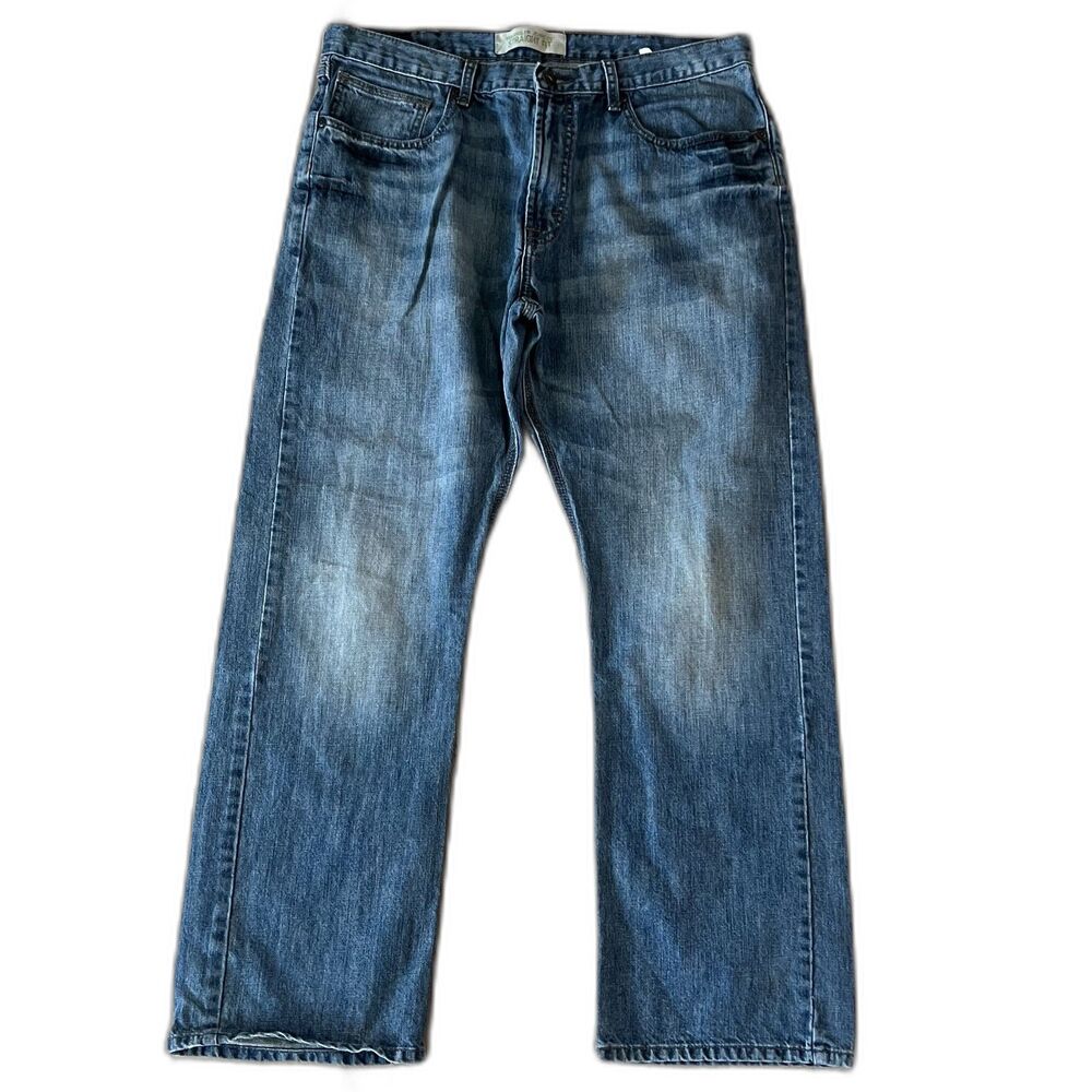 Mens 1990s Vintage Stonewashed Relaxed Fit Straight Fit Wrangler Jeans 36 x 30